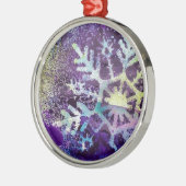 Lila Schnee Ornament Aus Metall (Links)