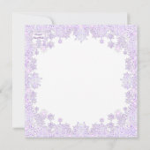 Lila Schneeflocke Einladung (Rückseite)
