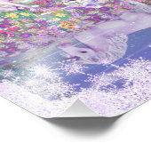 Lila Schneeflocke Fotodruck (Ecke)