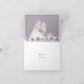 Lila Schneeflocke Hochzeit Danke Foto (Innenseite)