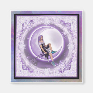 Lila Schneeflocke Magnet