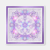 Lila Schneeflocke Magnet (Vorne)
