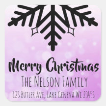 Lila Schneeflocke Personalisiert Weihnachten