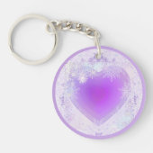 Lila Schneeflocke Schlüsselanhänger (Vorderseite)
