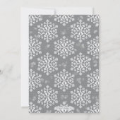 Lila Schneeflocken Bridal Dusche Einladungen (Rückseite)