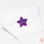 Lila Schneeflocken Happy Holidays Star Sticker (Umschlag)