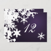 lila Schneeflocken im Winter Postkarte (Vorne/Hinten)