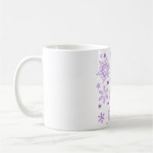 lila Schneeflocken Kaffeetasse (Links)