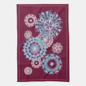 Lila Schneeflocken Küchentücher (Vertikal)