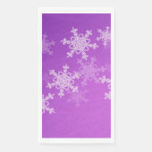 Lila Schneeflocken Minimalistisch Weihnachten Serviette (Vorderseite)