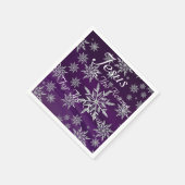 Lila Schneeflocken Napkin Jesus ist der Grund Serviette (Ecke)