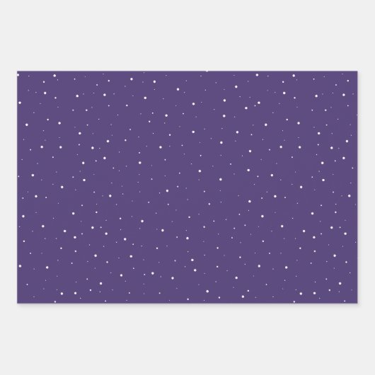 Lila Schneeflocken Schnee Winterweihnachtsferien Geschenkpapier Set (Vorderseite 3)