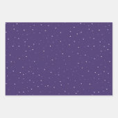 Lila Schneeflocken Schnee Winterweihnachtsferien Geschenkpapier Set (Vorderseite)