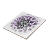Lila Schneeflocken TIle Fliese (Seite)