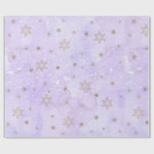 Lila Schneeflocken Urlaubspapier Geschenkpapier (Flach)