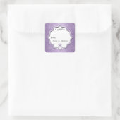 Lila Schneeflocken Weihnachtsgeschenk Aufkleber (Tasche)