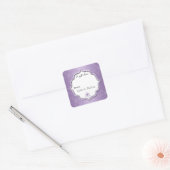 Lila Schneeflocken Weihnachtsgeschenk Aufkleber (Umschlag)