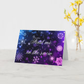 Lila Schneeflocken Weihnachtskarte Karte (Gelbe Blume)