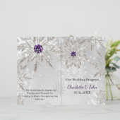 lila Schneeflocken - Winterhochzeit (Stehend Vorderseite)