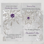 lila Schneeflocken - Winterhochzeit (Vorne/Hinten)