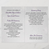 lila Schneeflocken - Winterhochzeit (Rückseite)