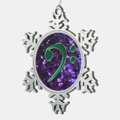 Lila Schneeflocken Zinn-Ornament (Rechts)