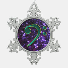 Lila Schneeflocken Zinn-Ornament