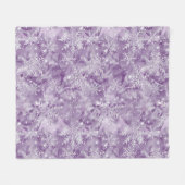 Lila Schneeflockenmuster Fleecedecke (Vorderseite (Horizontal))