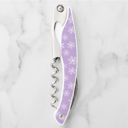 Lila Schneeflockenschraube Kellnermesser (Vorderseite)