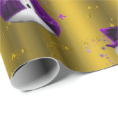 Lila Schneemänner zu Weihnachten Geschenkpapier (Rolleneckpunkt)