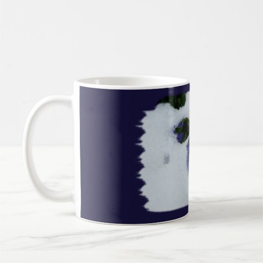 Lila Schneepause Kaffeetasse (Links)