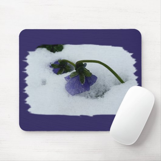 Lila Schneepause Mousepad (Mit Mouse)