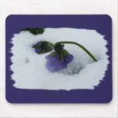 Lila Schneepause Mousepad (Vorne)
