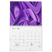 Lila Schneeträume - Abstrakte Fantasiekunst Kalender (Mär 2026)
