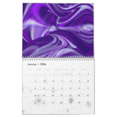 Lila Schneeträume - Abstrakte Fantasiekunst Kalender (Jan 2026)