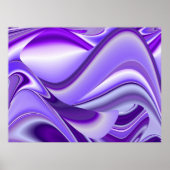 Lila Schneeträume, Abstrakte Fantasy Rainbow Art Poster (Vorne)