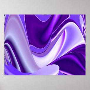 Lila Schneeträume, Abstrakte Fantasy Rainbow Art Poster