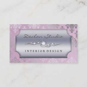 Lila schneidige Damast-Mode/Innenarchitektur Visitenkarte