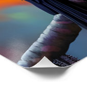 Lila Schnitt, farbiger Hintergrund Poster (Ecke)