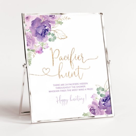 Lila Schnuller-Jagdspiel Poster