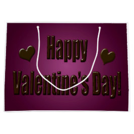 Lila Schokoladeglücklicher Valentine Große Geschenktüte