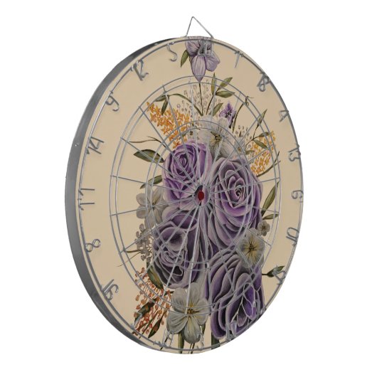 Lila Schönheit Dartscheibe (Vorderseite Links)