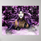 Lila Schönheit - Fantasy Art Print Poster (Vorne)