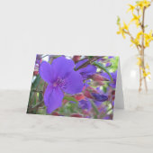 Lila Schönheiten Karte (Gelbe Blume)