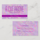 Lila Schönheitssalon Terminkarte (Vorne/Hinten)