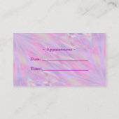 Lila Schönheitssalon Terminkarte (Rückseite)