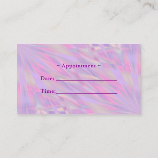 Lila Schönheitssalon Terminkarte (Rückseite)