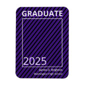 Lila School Color Foto Abschluss Ankündigung Magnet (Vertikal)