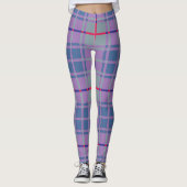 Lila schottisch Kariert Leggings (Vorderseite)