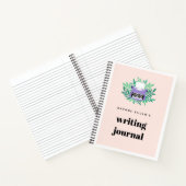 Lila Schreibschrift Grünschrift Notizblock (Innenseite)